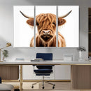Scottish Highland Cow Canvas Print, Framed Highland Cow