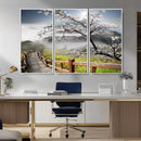Sakura Cherry Blossom Pathway Canvas Wall Art – Tranquil