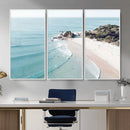 Aerial Beach Wall Art Canvas Print, Coastal Ocean Waves and by MyGreatCanvas | Canvas Wall Art Prints | Photo Prints & Wall Decor