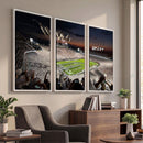 Epic Night Football Stadium Wall Art Canvas Print, Fireworks