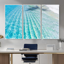 Crystal Clear Ocean Water Sunlit Reflections Palm Shadow Sandy Beach Tropical Wall Art for Home, Office Decor by MyGreatCanvas | Canvas Wall Art Prints | Photo Prints & Wall Decor