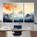 Warm Clouds Abstract Mountain Wall Art, Modern Landscape by MyGreatCanvas | Canvas Wall Art Prints | Photo Prints & Wall Decor