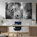 Wild Old Elephant Wall Art Canvas Print