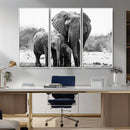 Elephant Family Africa Wall Art Canvas Print by MyGreatCanvas | Canvas Wall Art Prints | Photo Prints & Wall Decor