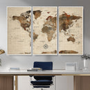 World Map Canvas Print – Framed Detailed Map of the World by MyGreatCanvas | Canvas Wall Art Prints | Photo Prints & Wall Decor