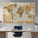 World Map Canvas Print – Detailed Map of the World Wall Art by MyGreatCanvas | Canvas Wall Art Prints | Photo Prints & Wall Decor