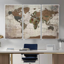 World Map Canvas Print – Framed Detailed Map of the World by MyGreatCanvas | Canvas Wall Art Prints | Photo Prints & Wall Decor