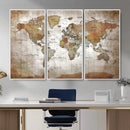 Vibrant Watercolor World Map Canvas Wall Art – Framed Travel by MyGreatCanvas | Canvas Wall Art Prints | Photo Prints & Wall Decor