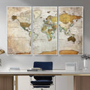 Personalized World Map Canvas Print – Colorful Watercolor by MyGreatCanvas | Canvas Wall Art Prints | Photo Prints & Wall Decor
