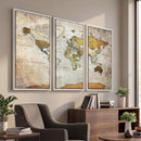 Personalized World Map Canvas Print – Colorful Watercolor