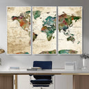 World Map Canvas Print – Framed Detailed Map of the World by MyGreatCanvas | Canvas Wall Art Prints | Photo Prints & Wall Decor