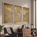 World Map Canvas Print – Framed Travel Map Wall Art for