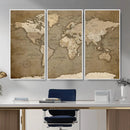 World Map Wall Art Canvas Print, Framed Map Art Picture by MyGreatCanvas | Canvas Wall Art Prints | Photo Prints & Wall Decor