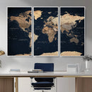World Map Canvas Print – Detailed Map of the World Wall Art by MyGreatCanvas | Canvas Wall Art Prints | Photo Prints & Wall Decor