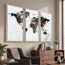 Large World Map Canvas Print – Framed Travel Map Wall Art