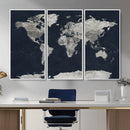 Colorful Watercolor World Map Canvas Print – Vibrant Framed