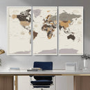 World Map Wall Art Print by MyGreatCanvas | Canvas Wall Art Prints | Photo Prints & Wall Decor