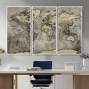 World Map Canvas Print – Detailed Map of the World Wall Art