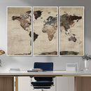 World Map Canvas Print – Detailed Map of the World Adventure by MyGreatCanvas | Canvas Wall Art Prints | Photo Prints & Wall Decor
