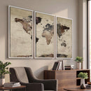 World Map Canvas Print – Detailed Map of the World Adventure
