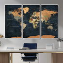 Vintage World Map Canvas Wall Art – Detailed Map with by MyGreatCanvas | Canvas Wall Art Prints | Photo Prints & Wall Decor