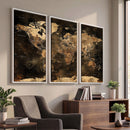 World Map Canvas Print, Modern Decorative Framed Map Artwork
