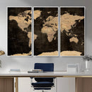 World Map Canvas Print – Detailed Map of the World Wall Art