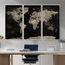 Detailed World Map Wall Art Print - Large Framed World Map