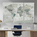 Neutral Vintage World Map Canvas Wall Art Print, Classic Map by MyGreatCanvas | Canvas Wall Art Prints | Photo Prints & Wall Decor