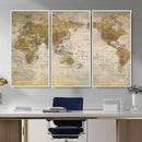 World Map Canvas Print – Detailed Map of the World Wall Art by MyGreatCanvas | Canvas Wall Art Prints | Photo Prints & Wall Decor