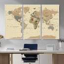 Extra Large World Map Canvas Print – Detailed Map of the by MyGreatCanvas | Canvas Wall Art Prints | Photo Prints & Wall Decor