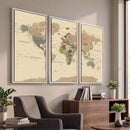 Extra Large World Map Canvas Print – Detailed Map of the