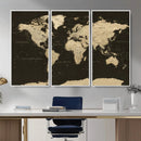 World Map Canvas Print – Framed World Map Wall Art for