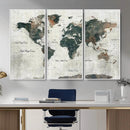 World Map Canvas Print – Framed Travel Map Wall Art for by MyGreatCanvas | Canvas Wall Art Prints | Photo Prints & Wall Decor