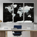 World Map Canvas Print – Framed Push Pin Wall Art, Color by MyGreatCanvas | Canvas Wall Art Prints | Photo Prints & Wall Decor