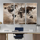 Black and White World Map Canvas Print – Framed Wall Art for by MyGreatCanvas | Canvas Wall Art Prints | Photo Prints & Wall Decor