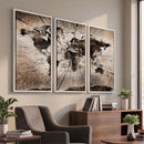Black and White World Map Canvas Print – Framed Wall Art for