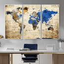 World Map Canvas Print – Colorful Abstract Travel Map, by MyGreatCanvas | Canvas Wall Art Prints | Photo Prints & Wall Decor