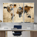 World Map Wall Art Canvas Print, Modern Decorative Framed by MyGreatCanvas | Canvas Wall Art Prints | Photo Prints & Wall Decor