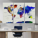 Vintage World Map Canvas Wall Art – Framed Travel Map with by MyGreatCanvas | Canvas Wall Art Prints | Photo Prints & Wall Decor