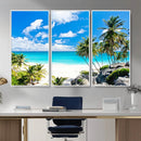 Barbados Beach Wall Art Canvas Print, Palm Tree Ocean by MyGreatCanvas | Canvas Wall Art Prints | Photo Prints & Wall Decor