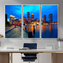 Boston Wall Art Canvas Print, Boston City Downtown Night by MyGreatCanvas | Canvas Wall Art Prints | Photo Prints & Wall Decor