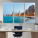 Chicago Wall Art Canvas Print, Chicago City Downtown Night by MyGreatCanvas | Canvas Wall Art Prints | Photo Prints & Wall Decor
