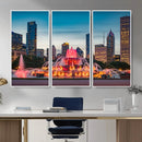 Chicago Wall Art Canvas Print - Chicago City Downtown Night by MyGreatCanvas | Canvas Wall Art Prints | Photo Prints & Wall Decor