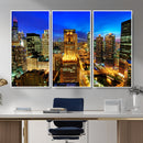 Chicago Wall Art Canvas Print - Chicago City Downtown Night by MyGreatCanvas | Canvas Wall Art Prints | Photo Prints & Wall Decor