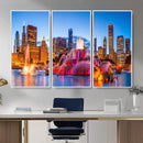 Chicago Wall Art Canvas Print, Chicago City Downtown Night by MyGreatCanvas | Canvas Wall Art Prints | Photo Prints & Wall Decor