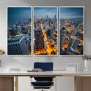 Chicago Wall Art Canvas Print - Chicago City Downtown Night by MyGreatCanvas | Canvas Wall Art Prints | Photo Prints & Wall Decor