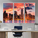 Chicago Wall Art Canvas Print - Chicago City Downtown Night by MyGreatCanvas | Canvas Wall Art Prints | Photo Prints & Wall Decor