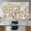Farmhouse Texas Longhorn Wall Art Canvas Print - Abstract by MyGreatCanvas | Canvas Wall Art Prints | Photo Prints & Wall Decor