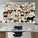 Farmhouse Animals Horse Longhorn Cow Wall Art Canvas Print - by MyGreatCanvas | Canvas Wall Art Prints | Photo Prints & Wall Decor